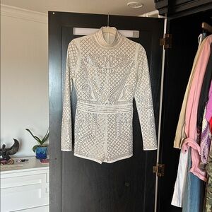 Fashion Nova White Long Sleeve Jumpsuit